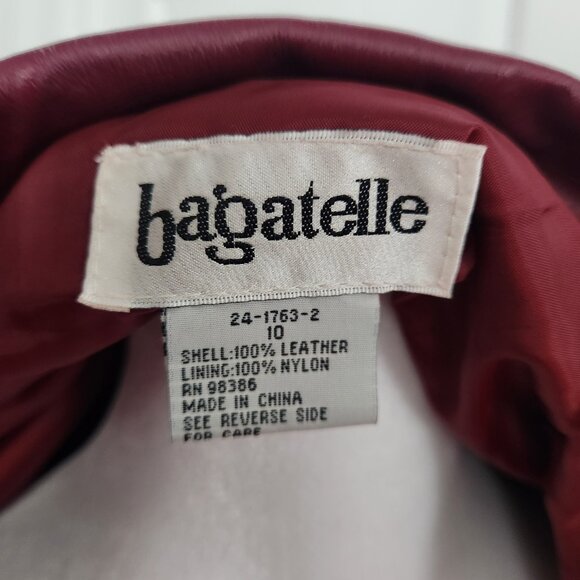 Vintage 90s Bagatelle Women's Jacket Oxblood Size 10 - Picture 6 of 9